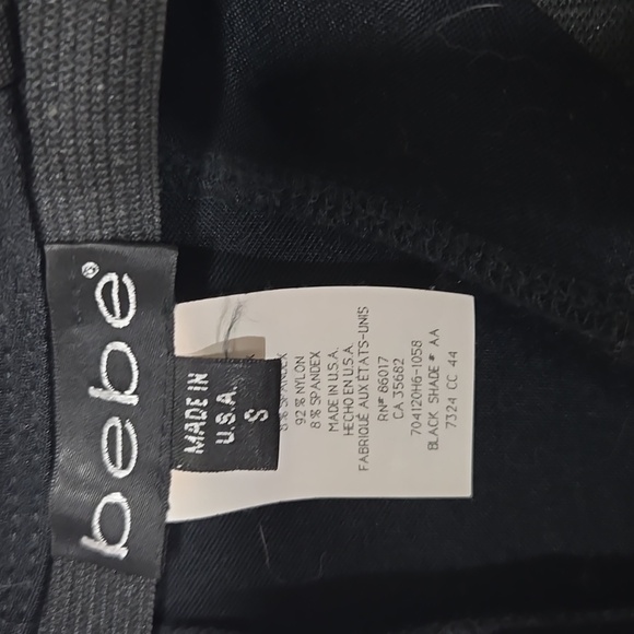 bebe Black Bodycon Fringe Dress, S - Picture 5 of 10